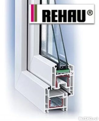 Окна пластиковые rehau 60 профиль, 2-х створчатое, московска.