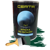 Краска по металлу 3 в 1 Certa 0,8 кг зеленый RAL6005