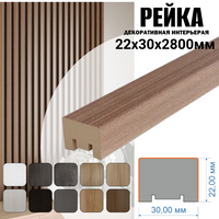 Декоративная Рейка 22*30*2800 мм