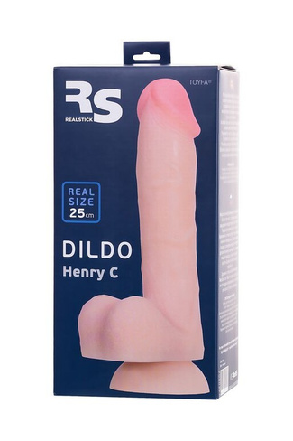 Фаллоимитатор RealStick Silicone Henry C, телесный, 25 см