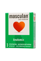 ПРЕЗЕРВАТИВЫ MASCULAN ANATOMIC, АНАТОМИЧЕСКОЙ ФОРМЫ, 5,3 СМ, 18,5 СМ Masculan