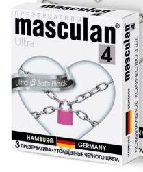 ПРЕЗЕРВАТИВЫ MASCULAN ULTRA 4, Ultra Safe Black Masculan