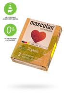 ПРЕЗЕРВАТИВЫ MASCULAN ORGANIC № 3 УТОНЧЕННЫЕ, 18,5 СМ, 5.3 СМ, 3 ШТ.