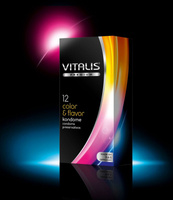 ПРЕЗЕРВАТИВЫ VITALIS PREMIUM COLOR & FLAVOR Vitalis