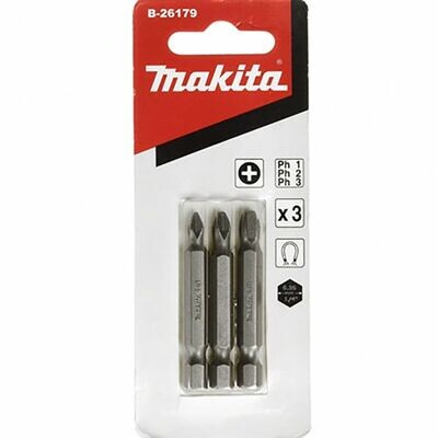 БИТЫ MAKITA PH1/PH2/PH3 50мм E-form