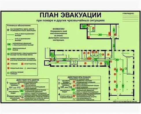 Табличка план эвакуации