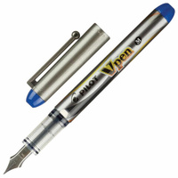 Ручка перьевая PILOT V-Pen, СИНЯЯ, корпус серый, линия письма 0,58мм, SVP-4M L