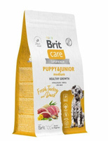 Сухой корм для щенков средних пород Brit CARE 1,5 кг, Индейка и Утка, Dog Puppy&Junior M Healthy Growth