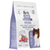 Сухой корм для мини-пород BRIT CARE 1,5 кг, индейка и ягненок Mini Adult Sensitive Healthy Digestion