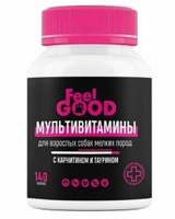 FeelGood мультивитамины для взрослых собак мелких пород с карнитином и таурином 140 табл. Feel Good