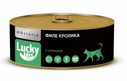 Lucky Bits кролик с клюквой консервы для кошек 100гр