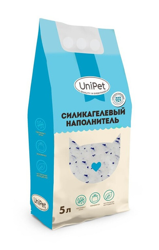 UniPet силикагелевый наполнитель для кошачьих туалетов 5 л.