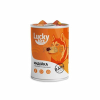 Lucky Bits индейка с яблоком и морковью консервы для собак 400 г