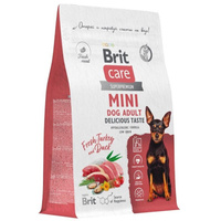 Сухой корм для собак мини-пород, BRIT CARE 1,5 кг, Индейка и утка, Mini Adult Delicious Taste