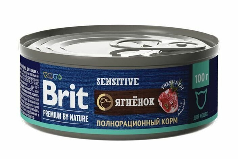 Brit консервы для кошек Ягненок 100 гр