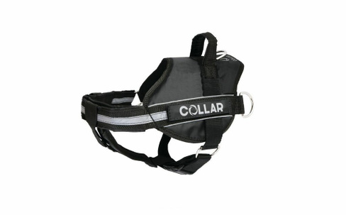 COLLAR Dog Extremе "POLICE" №1 чёрный 35-45см шлея