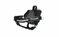 COLLAR Dog Extremе "POLICE" №1 чёрный 35-45см шлея