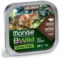 Monge Cat BWild Graifree консервы из буйвола с овощами 100гр