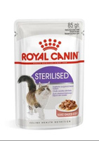 Влажный корм для кастрированных котов и стерилизованных кошек Royal Canin 85 г, Sterilised Souse