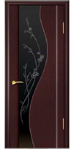 Дверь межкомнатная Санора со стеклом "Санора" шпон венге
