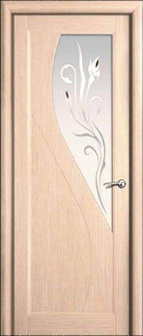 Дверь межкомнатная Астория со стеклом "Астория" шпон беленый дуб