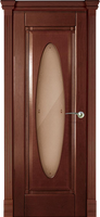 Дверь межкомнатная Андора со стеклом "Оливия" шпон вишня