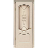 Дверь межномнатная Анкона шпон ясень натуральный, тон-6 РОЗОВЫЙ ДО со стек
