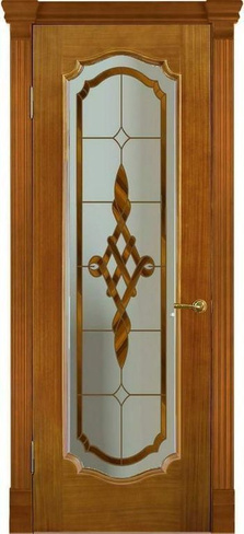 Дверь межномнатная Анкона-2 шпон натуральный дуб ДО со стеклом "Винтаж"