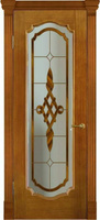 Дверь межномнатная Анкона-2 шпон натуральный дуб ДО со стеклом "Винтаж"