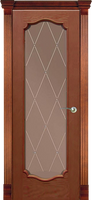 Дверь межкомнатная Анкона-2 шпон вишня ДО со стеклом