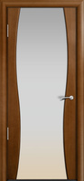 Дверь межномнатная Плаза ДО со стеклом (бронзовый триплекс) шпон анегри тон