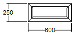 Окно глухое Veka WHS-60 250х600 с подрамником