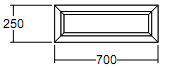 Окно глухое Veka WHS-60 250х700 с подрамником