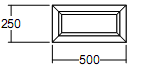 Окно глухое Veka WHS-60 250х500 с подрамником