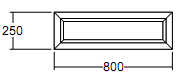 Окно глухое Veka WHS-60 250х800 с подрамником