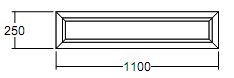 Окно глухое Veka WHS-60 250х1100 с подрамником
