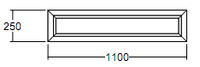 Окно глухое Veka Softline 250х1100 с подрамником