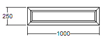 Окно глухое Veka WHS-60 250х1000 с подрамником