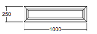 Окно глухое Veka WHS-60 250х1000 с подрамником