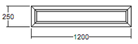Окно глухое Veka Softline 250х1200 с подрамником