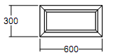 Окно глухое Veka WHS-60 300х600 с подрамником