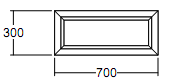 Окно глухое Veka Softline 300х700 с подрамником