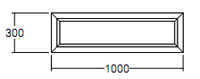 Окно глухое Veka WHS-60 300х1000 с подрамником