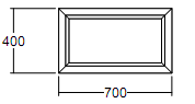 Окно глухое Veka WHS-60 400х700 с подрамником