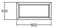 Окно глухое Veka Softline 400х800 с подрамником