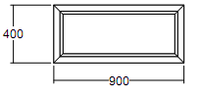 Окно глухое Veka WHS-60 400х900 с подрамником