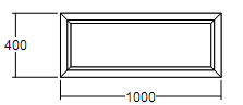 Окно глухое Veka Softline 400х1000 с подрамником