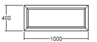 Окно глухое Veka WHS-60 400х1000 с подрамником