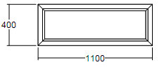 Окно глухое Veka WHS-60 400х1100 с подрамником