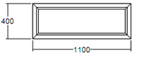 Окно глухое Veka Softline 400х1100 с подрамником